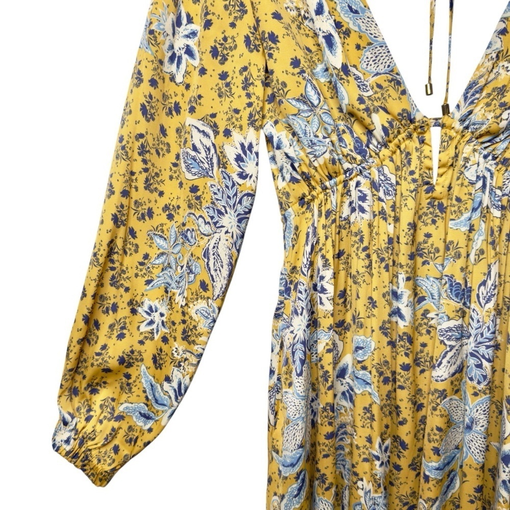 Free People Soli Mini Night Combo Plunging Women’s Silky Mini Dress Sz S - Picture 5 of 14